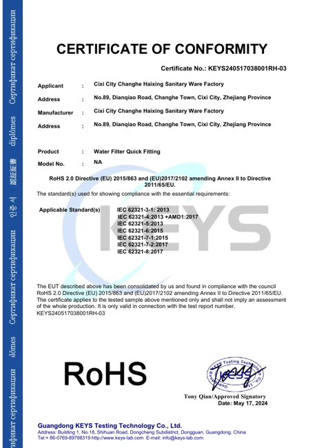 RoHS documentation